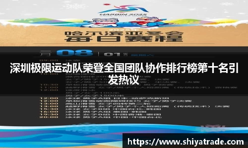 深圳极限运动队荣登全国团队协作排行榜第十名引发热议